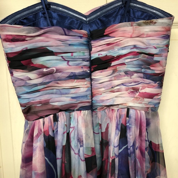 Bariano Special Effects Purple Floral Maxi Dress - Picture 6 of 8